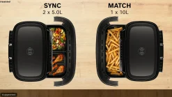 Serie 4 Double Flex Drawer Air Fryer Zwart