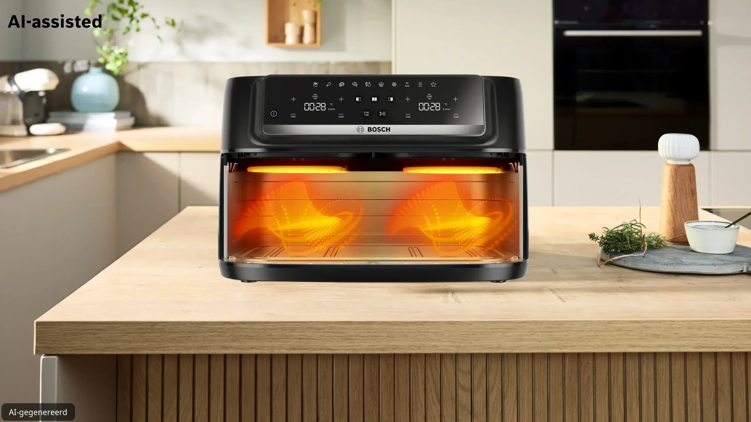 Serie 4 Double Flex Drawer Air Fryer Zwart