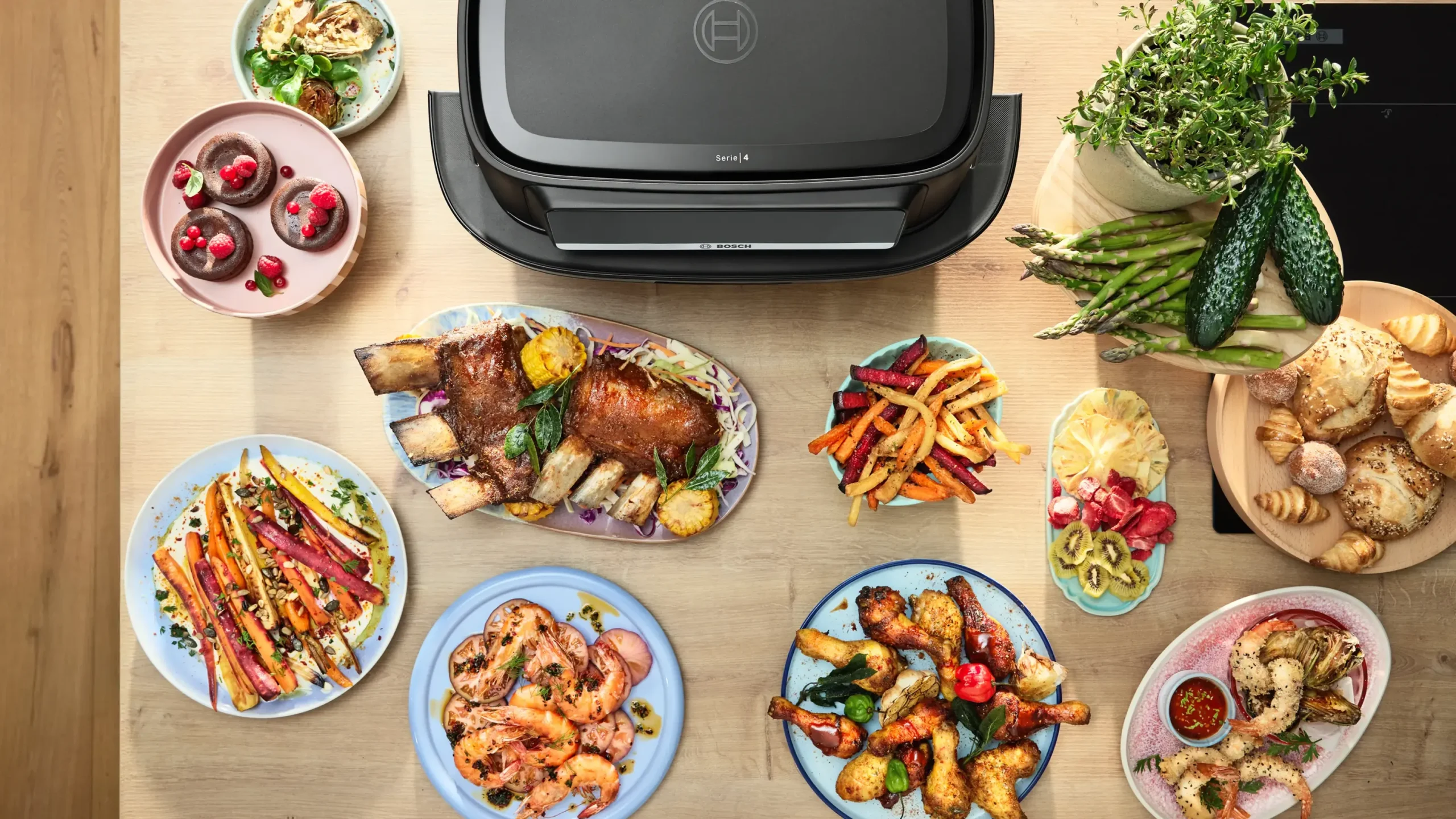 Serie 4 Double Flex Drawer Air Fryer Zwart