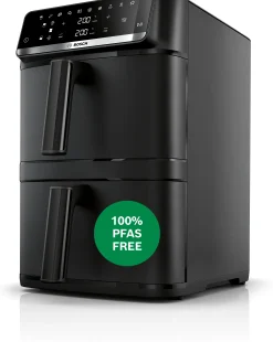 Serie 6 Double Stack Drawer Air Fryer Zwart