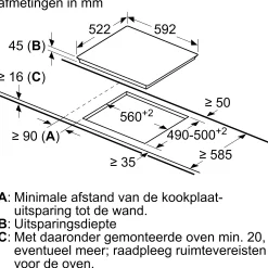 Serie 4 Elektrische kookplaat 60 cm opbouwmontage zonder rand