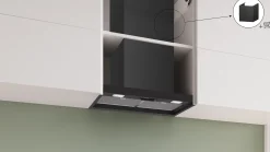 Serie 2 Geïntegreerde blokdesign schouwkap 60 cm Matzwart