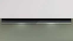 Serie 8 Geïntegreerde blokdesign schouwkap 90 cm zwart glas, Matzwart