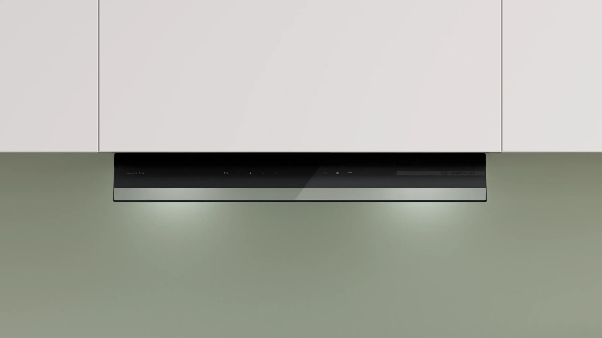 Serie 6 Geïntegreerde blokdesign schouwkap 60 cm zwart glas, Matzwart