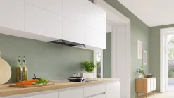 Serie 4 Geïntegreerde blokdesign schouwkap 60 cm helder glas, Matzwart