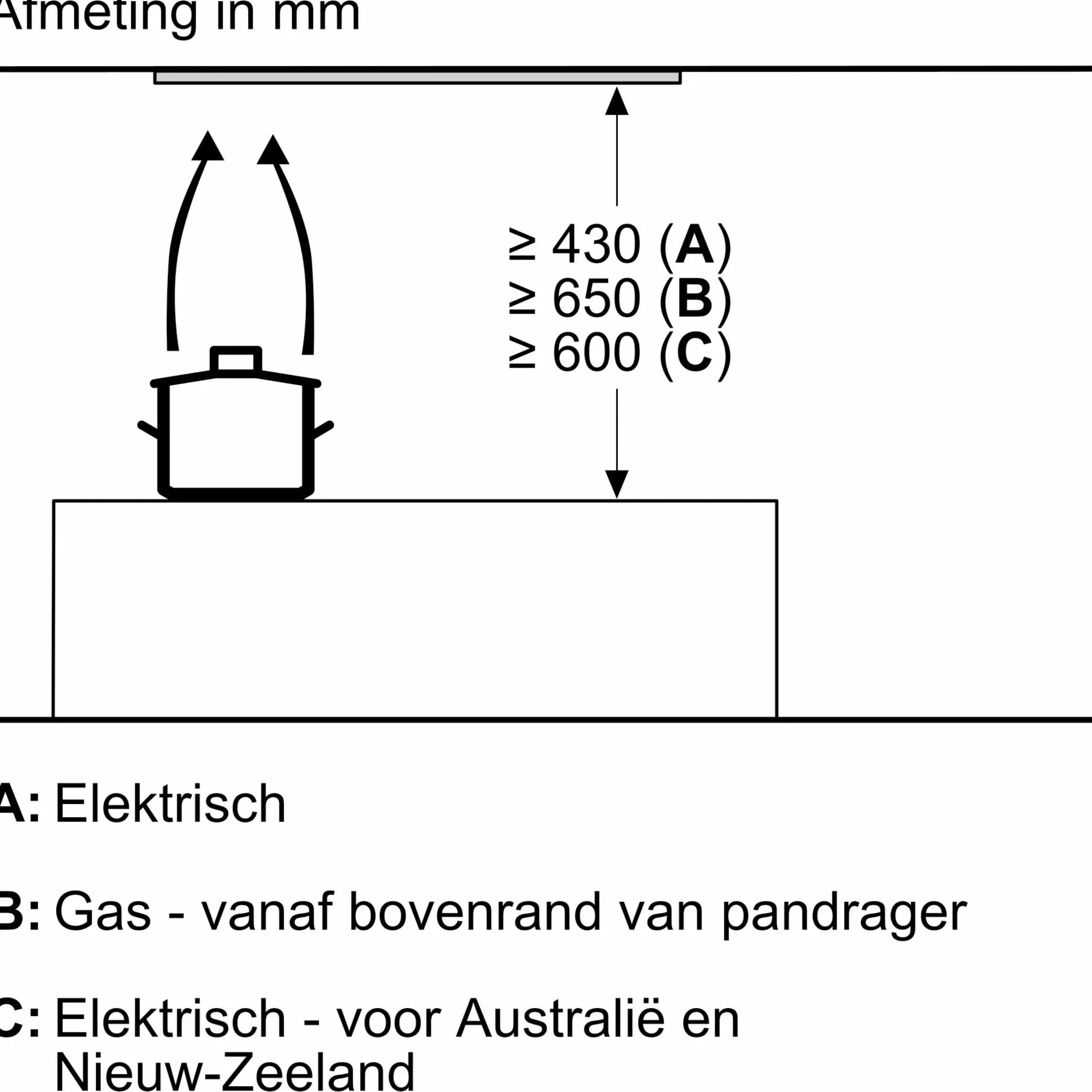 Serie 4 Geïntegreerde blokdesign schouwkap 90 cm helder glas, Matzwart