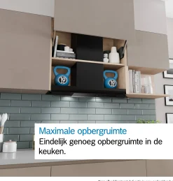 Serie 4 Geïntegreerde blokdesign schouwkap 90 cm helder glas, Matzwart