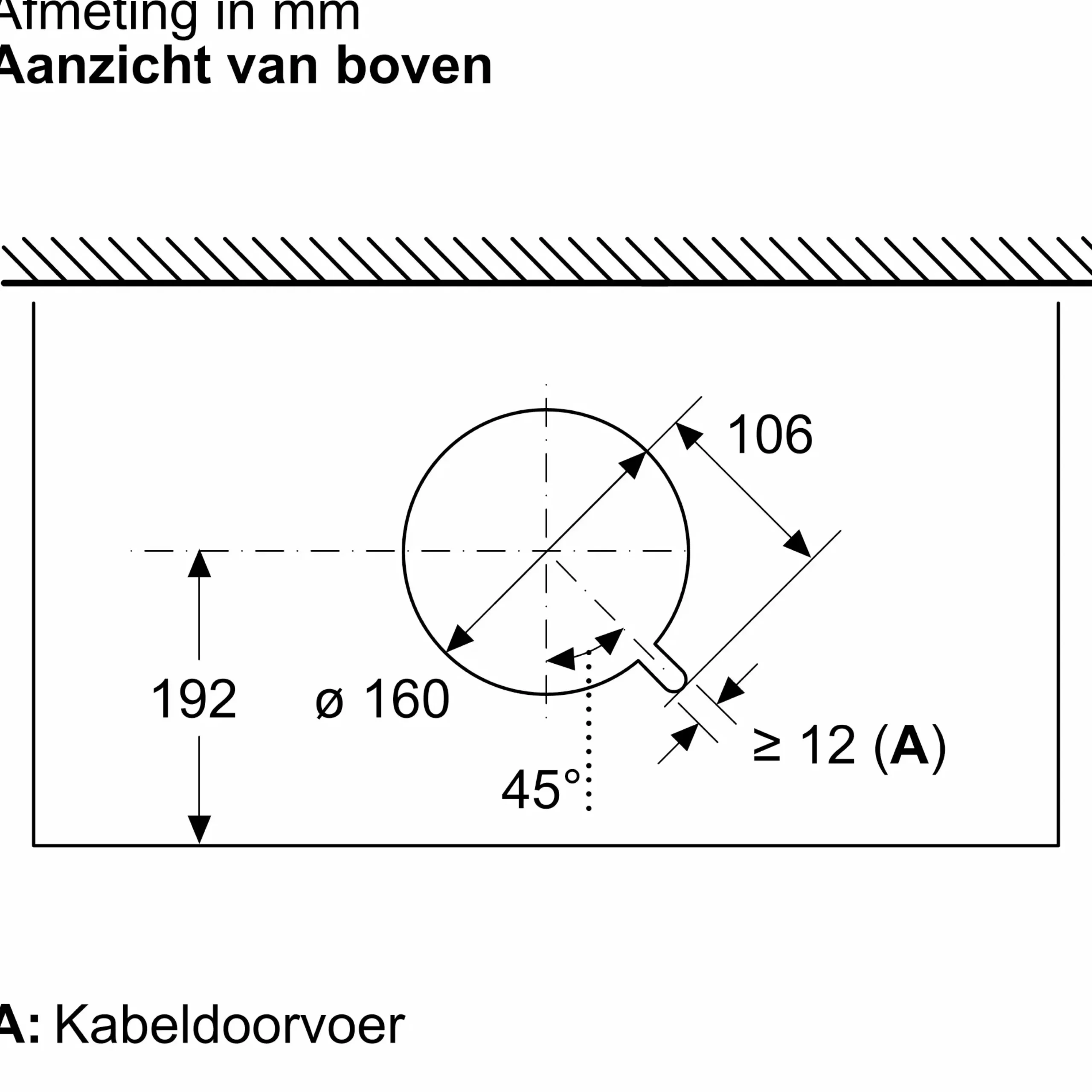 Serie 4 Geïntegreerde blokdesign schouwkap 90 cm helder glas, Matzwart