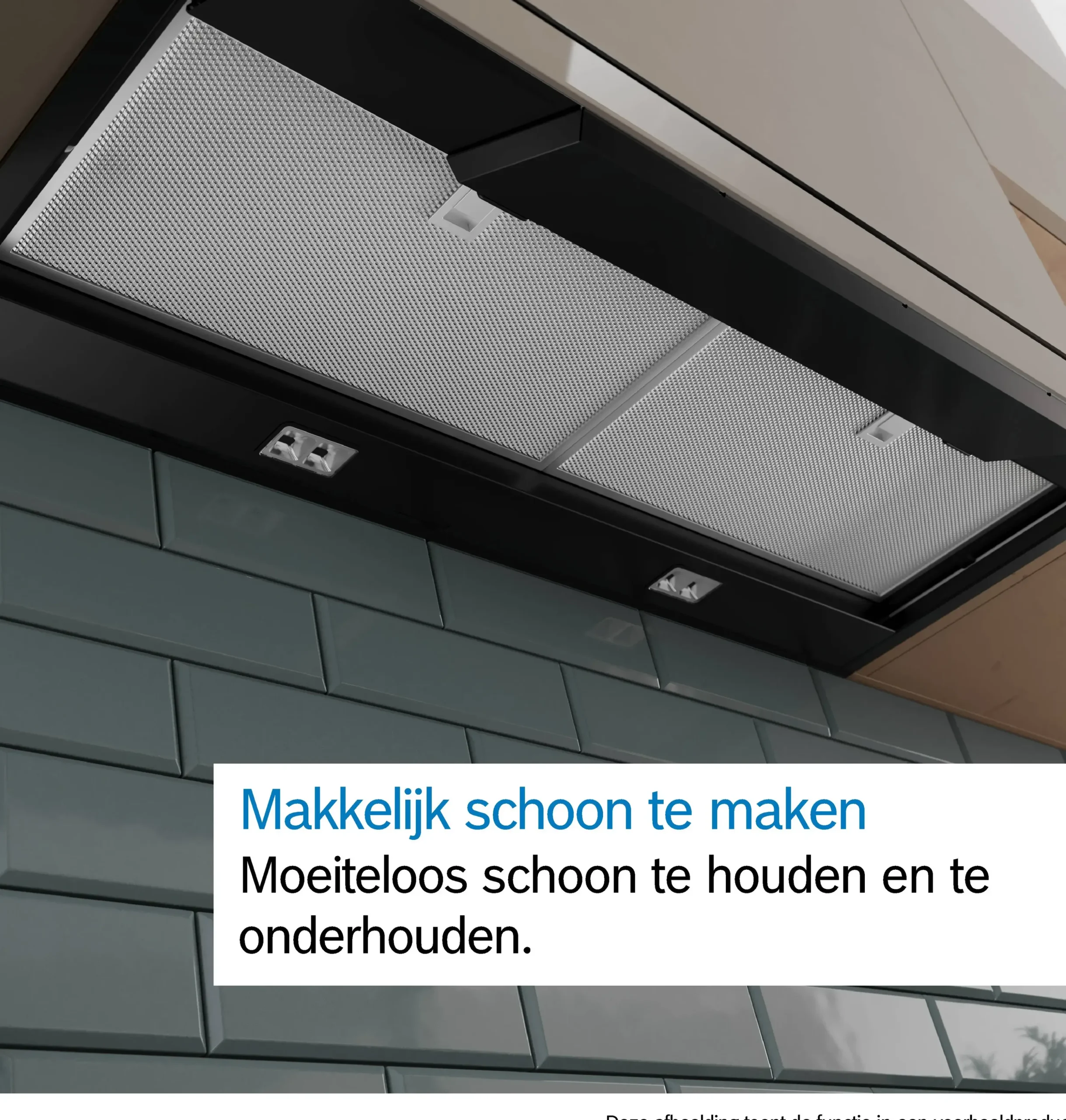Serie 4 Geïntegreerde blokdesign schouwkap 90 cm helder glas, Matzwart