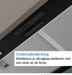 Serie 4 Geïntegreerde blokdesign schouwkap 90 cm helder glas, Matzwart