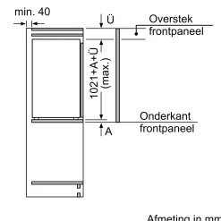 Serie 4 Inbouw koelkast met vriesvak 102.1 x 54.1 cm Vlakscharnier