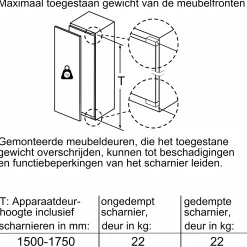 Serie 6 Inbouw koelkast met vriesvak 157.8 x 55.8 cm Vlakscharnier