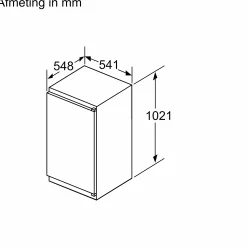 Serie 2 Inbouw koelkast 102.1 x 54.1 cm Sleepdeur