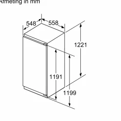 Serie 6 Inbouw koelkast 122.1 x 55.8 cm Vlakscharnier met SoftClose