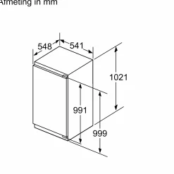 Serie 4 Inbouw koelkast 102.1 x 54.1 cm Vlakscharnier