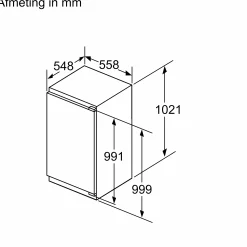 Serie 6 Inbouw koelkast 102.1 x 55.8 cm Vlakscharnier met SoftClose