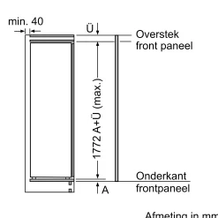 Serie 6 Inbouw koelkast 177.2 x 55.8 cm Vlakscharnier
