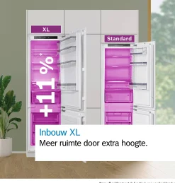 Serie 4 Inbouw koel-vriescombinatie 193.5 x 55.8 cm Vlakscharnier