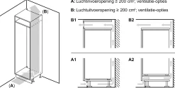 Serie 6 Inbouw koel-vriescombinatie 177.2 x 55.8 cm Vlakscharnier met SoftClose