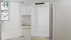 Serie 4 Inbouw koel-vriescombinatie 177.2 x 54.1 cm Vlakscharnier