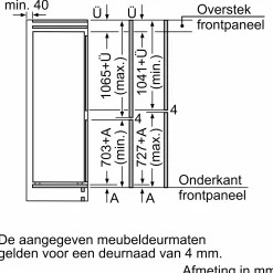 Serie 6 Inbouw koel-vriescombinatie 177.2 x 55.8 cm Vlakscharnier met SoftClose