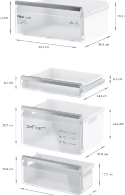 Serie 4 Inbouw koel-vriescombinatie 177.2 x 54.1 cm Vlakscharnier
