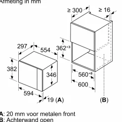 Serie 4 Inbouwmagnetron Zwart
