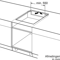 Serie 4 Inductiekookplaat 60 cm bediening uitsluitend op bijpassende oven, opbouwmontage met rand