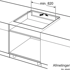 Serie 8 Inductiekookplaat 90 cm opbouwmontage met rand