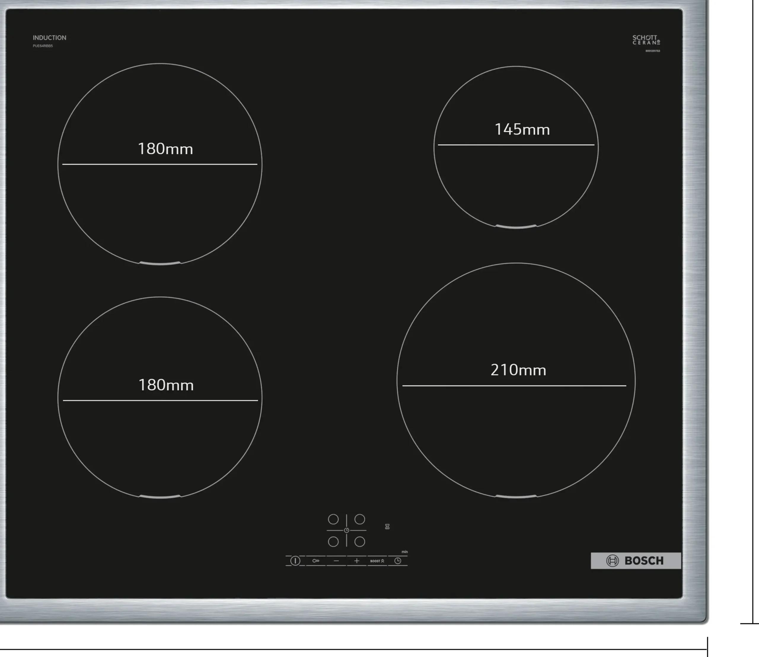 Serie 4 Inductiekookplaat 60 cm opbouwmontage met rand