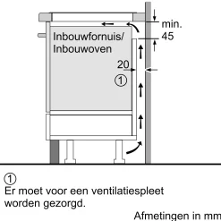 Serie 6 Inductiekookplaat 70 cm opbouwmontage met rand