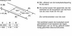 Serie 6 Inductiekookplaat 60 cm opbouwmontage met rand