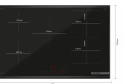 Serie 6 Inductiekookplaat 80 cm opbouwmontage met rand