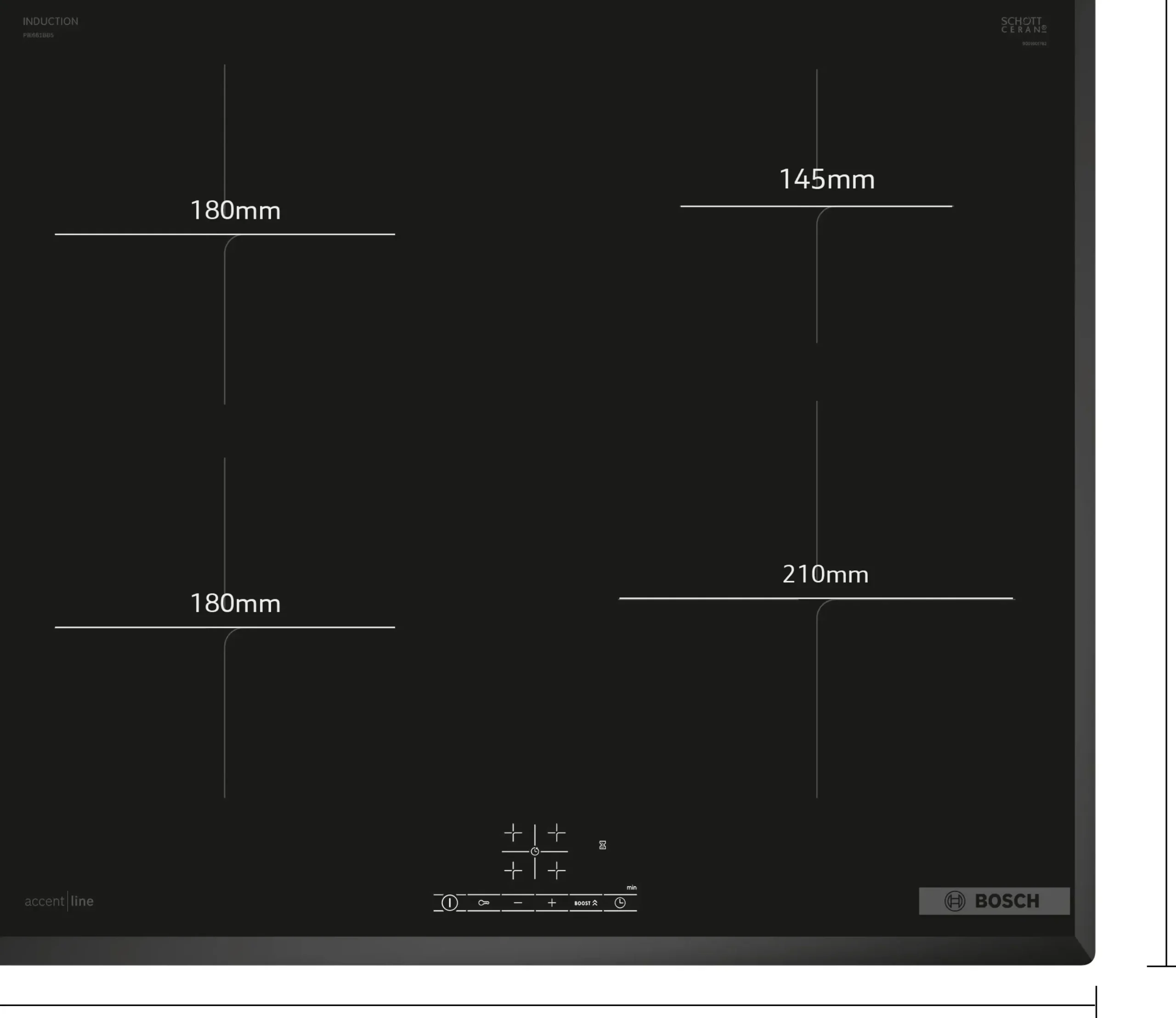 Serie 4 Inductiekookplaat 60 cm opbouwmontage zonder rand