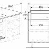 Serie 4 Inductiekookplaat met afzuiging 60 cm opbouwmontage met rand