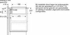 Serie 4 Inductiekookplaat met afzuiging 60 cm opbouwmontage zonder rand
