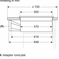 Serie 4 Inductiekookplaat met afzuiging 80 cm