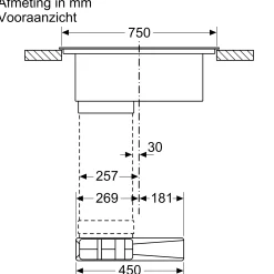 Serie 4 Inductiekookplaat met afzuiging 80 cm