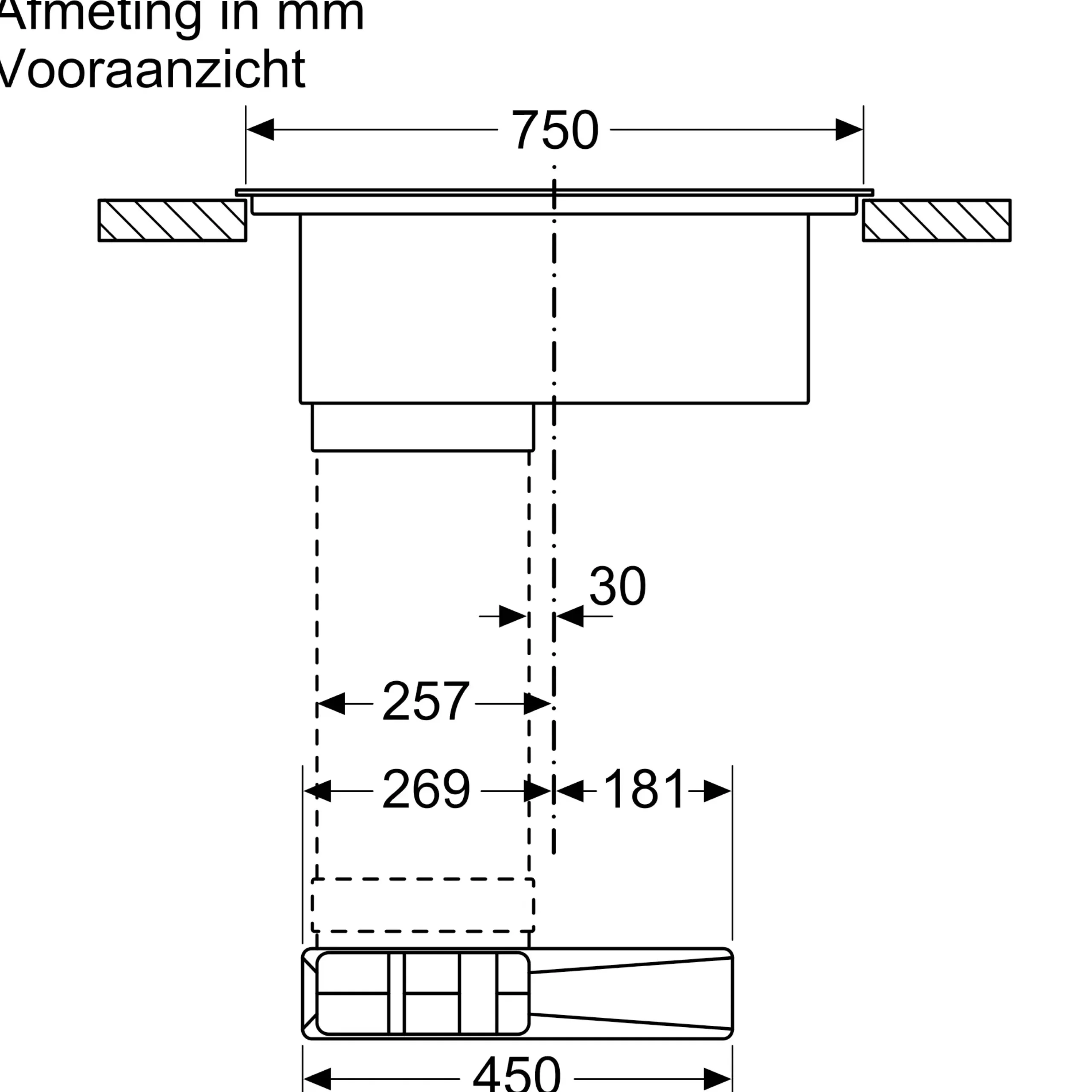 Serie 8 Inductiekookplaat met afzuiging 80 cm