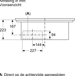 Serie 6 Inductiekookplaat met afzuiging 70 cm opbouwmontage met rand