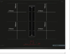 Serie 6 Inductiekookplaat met afzuiging 70 cm opbouwmontage met rand