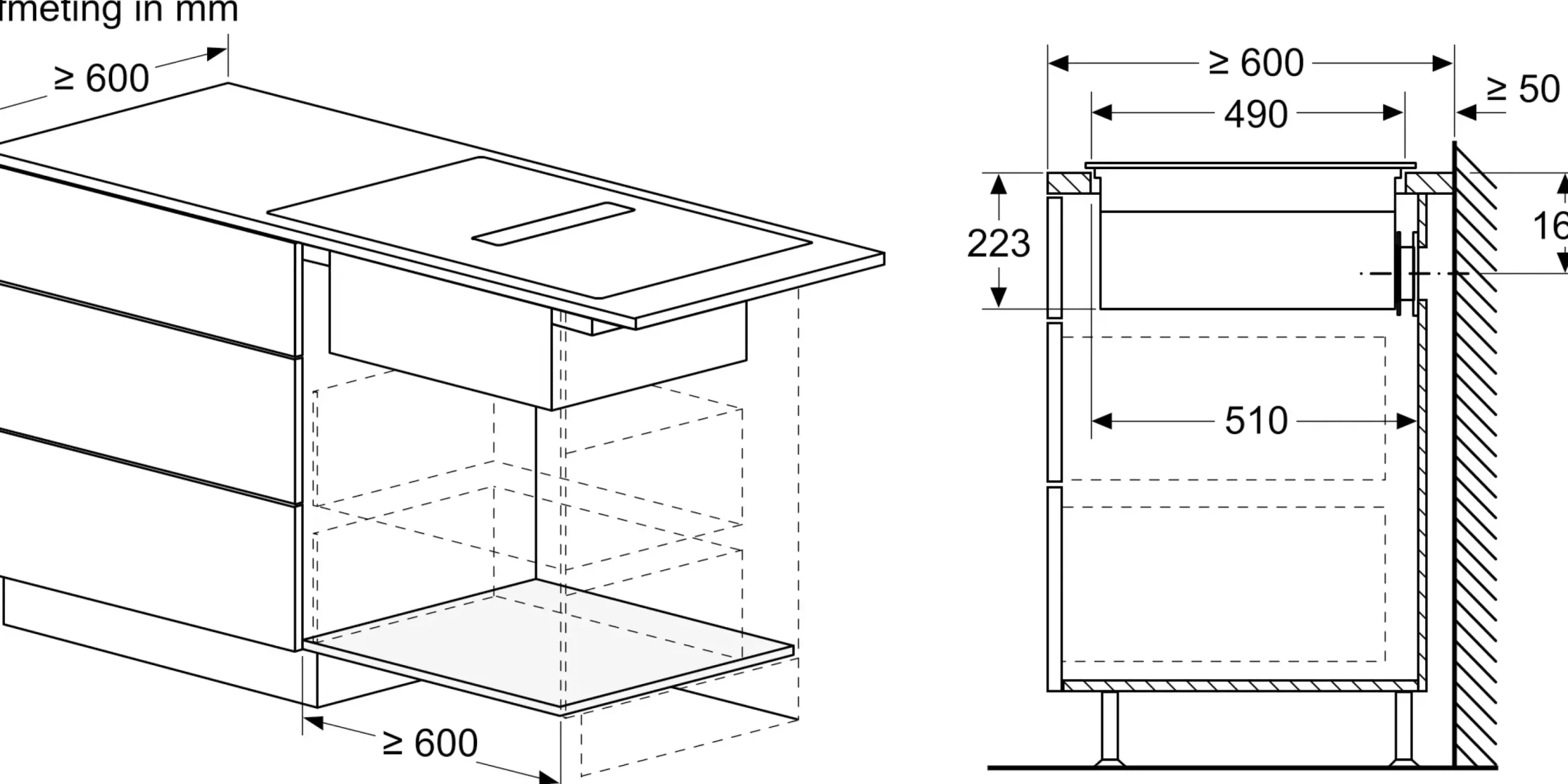 Serie 6 Inductiekookplaat met afzuiging 80 cm