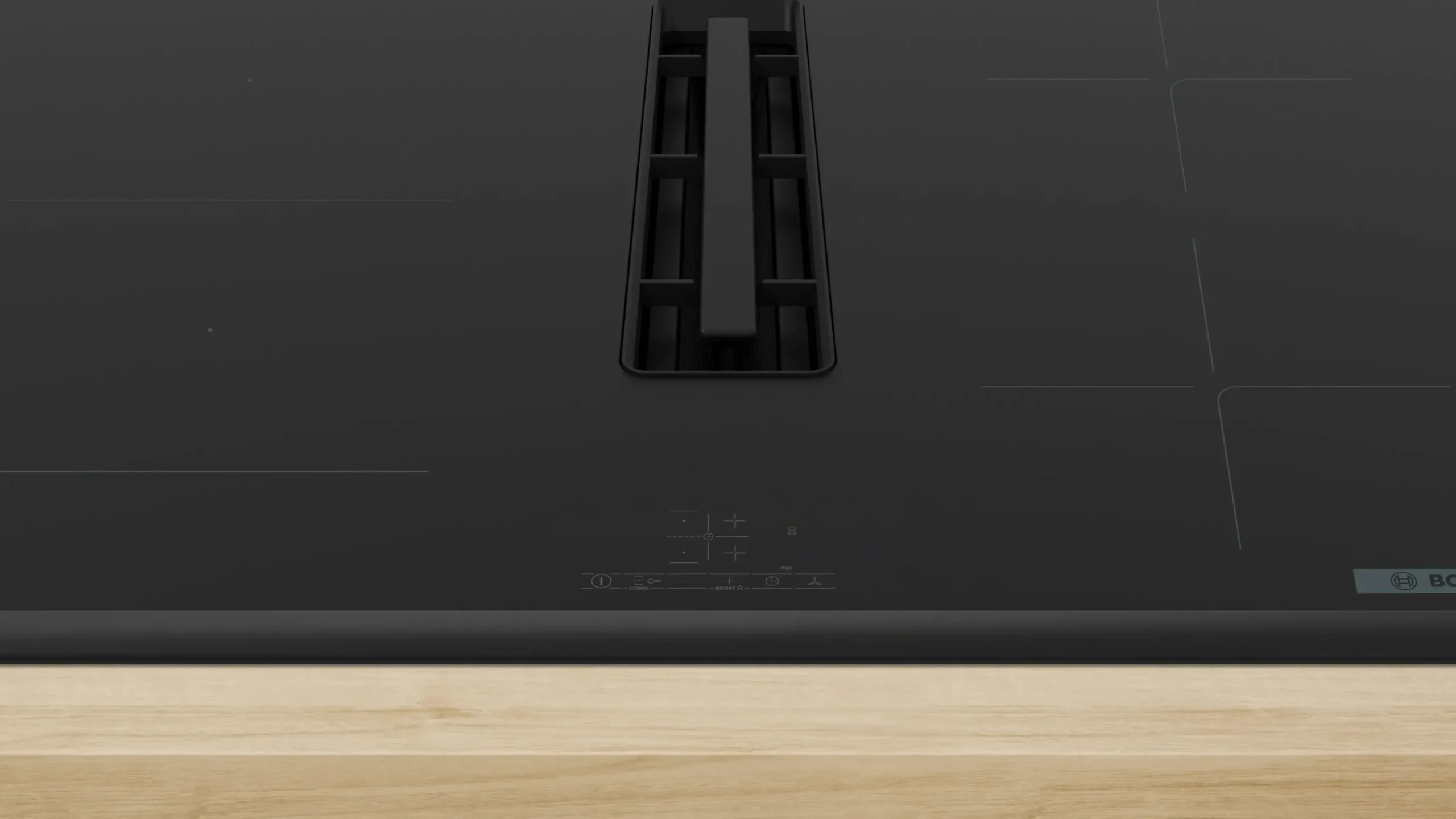 Serie 4 Inductiekookplaat met afzuiging 80 cm opbouwmontage met rand