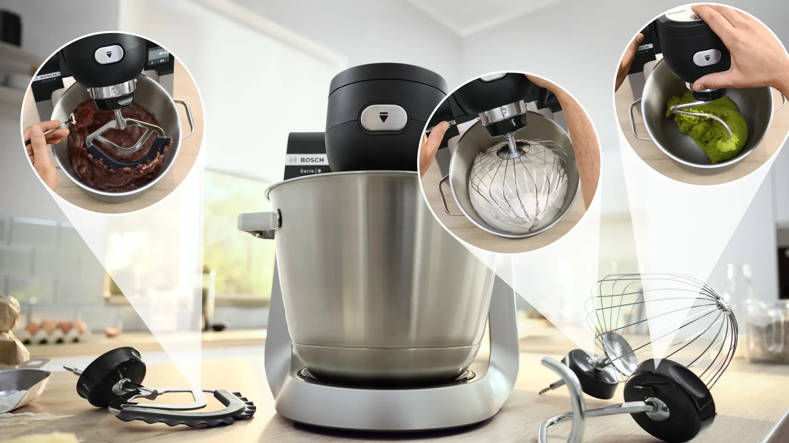 Serie 6 Keukenmachine met weegschaal en timer 1600 W Zwart, RVS