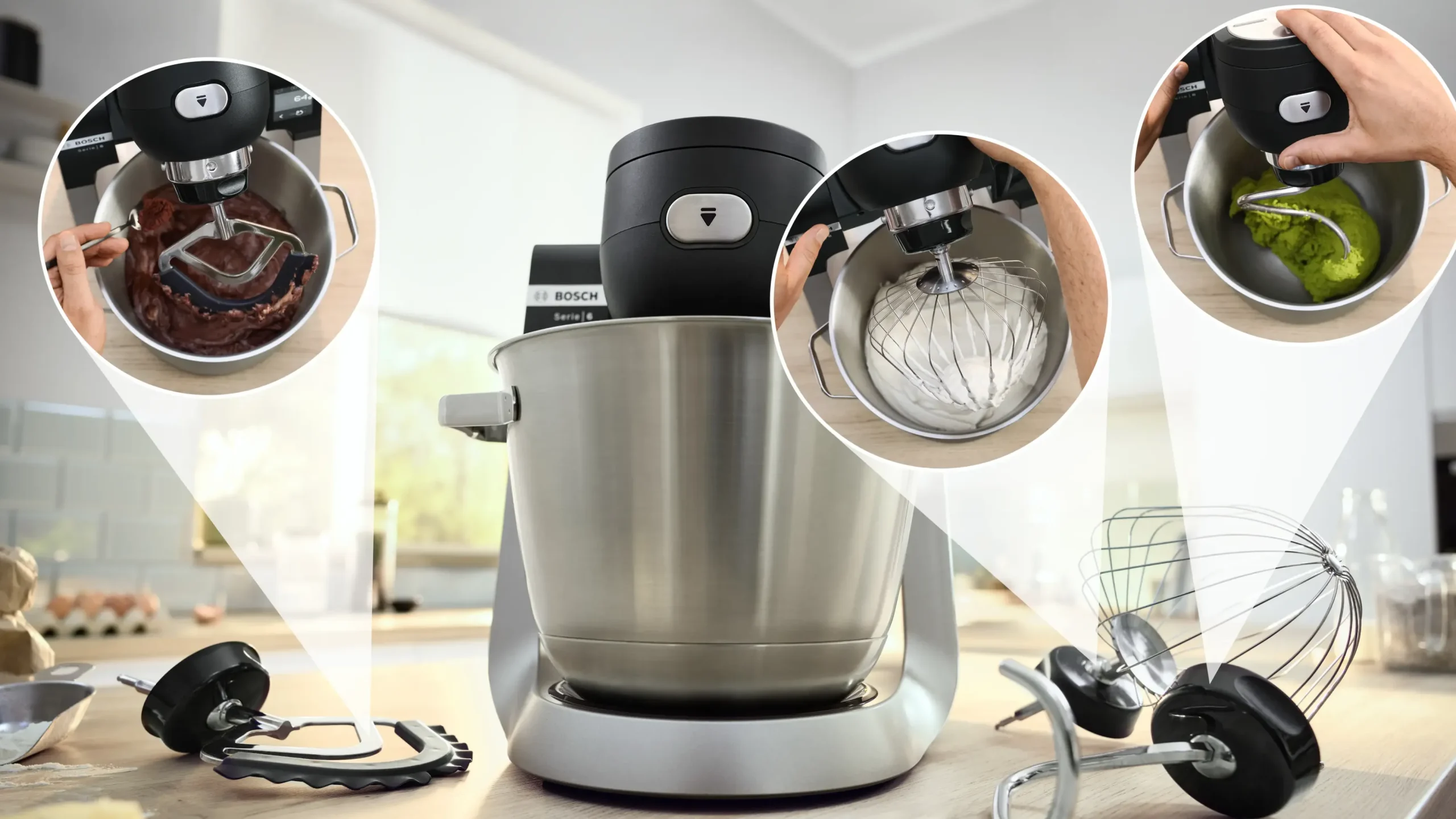Serie 6 Keukenmachine met weegschaal en timer 1600 W Zwart, RVS
