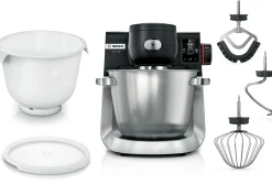 Serie 6 Keukenmachine met weegschaal en timer 1600 W Zwart, RVS