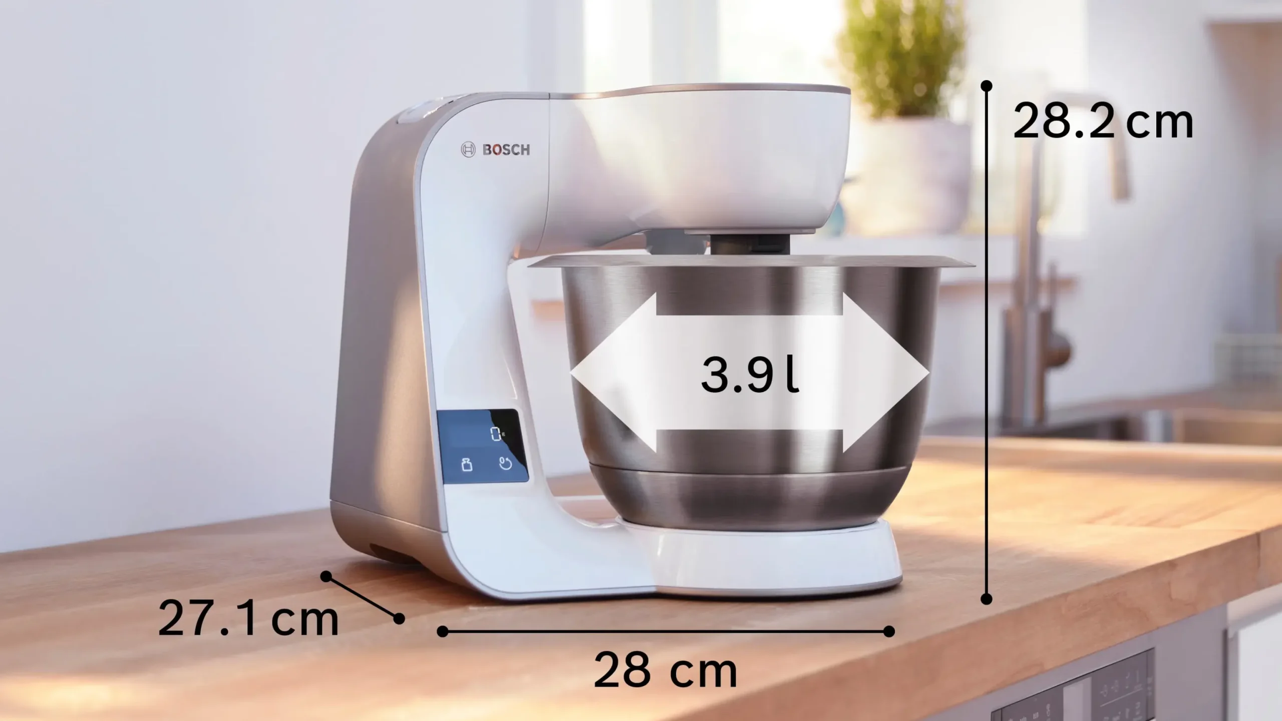 Serie 4 Keukenmachine met weegschaal en timer MUM 5 1000 W Wit, Champagne
