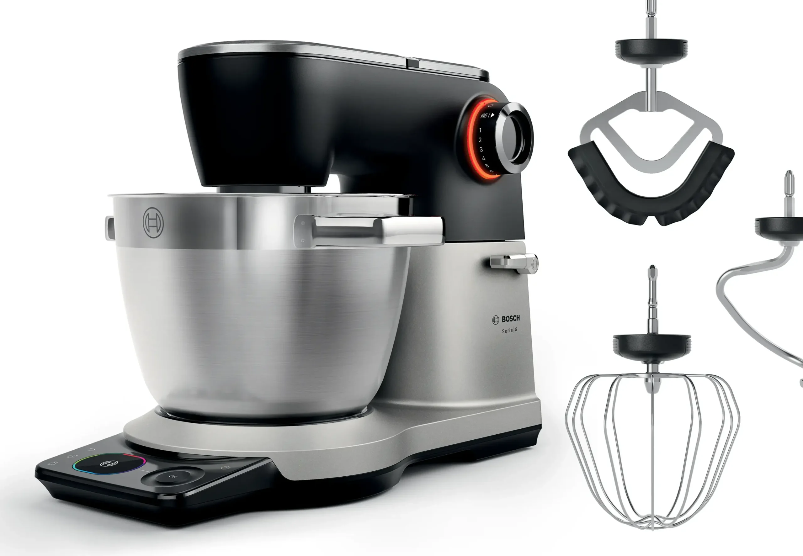 Serie 8 Keukenmachine met weegschaal en timer 1800 W Zilver, zwart
