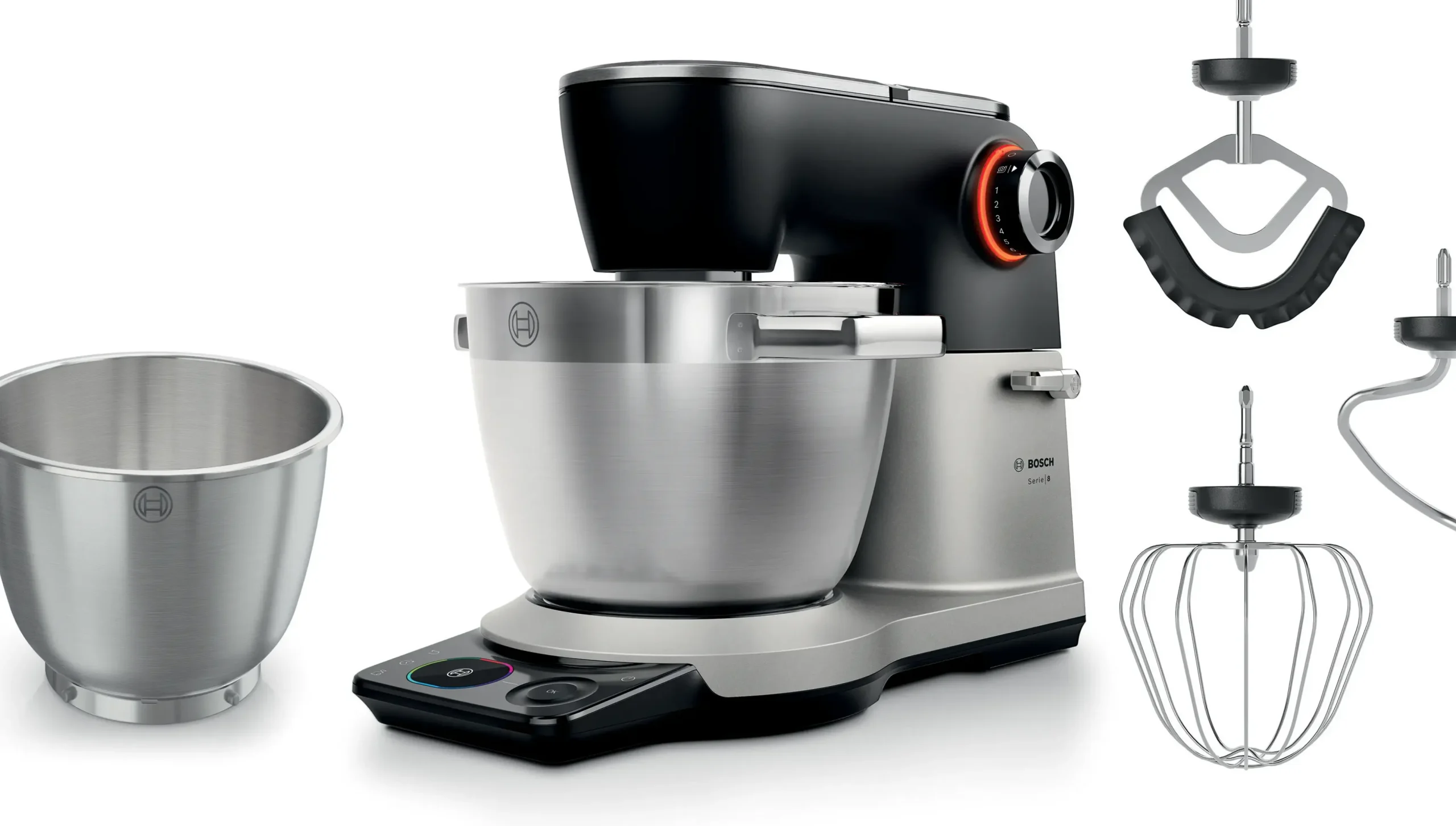 Serie 8 Keukenmachine met weegschaal en timer 1800 W Zilver, zwart