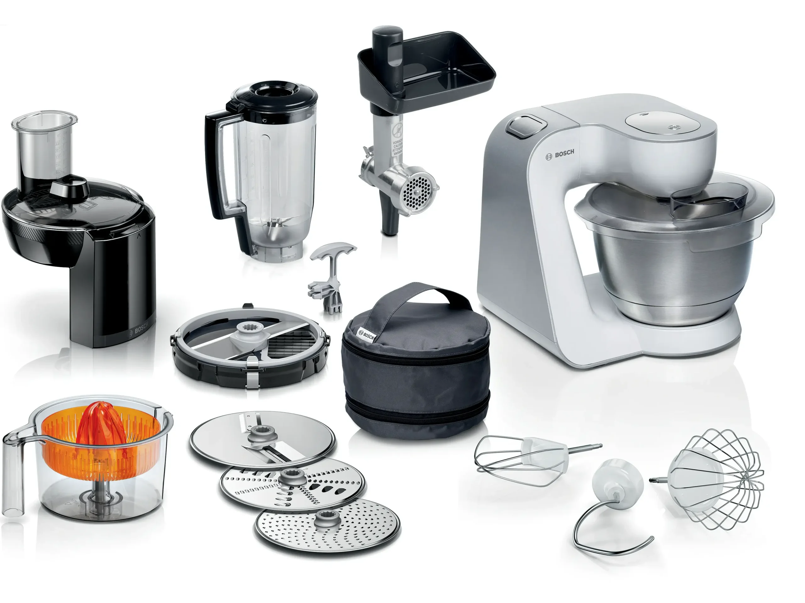 Serie 4 Keukenmachine MUM 5 1000 W Wit, Zilver